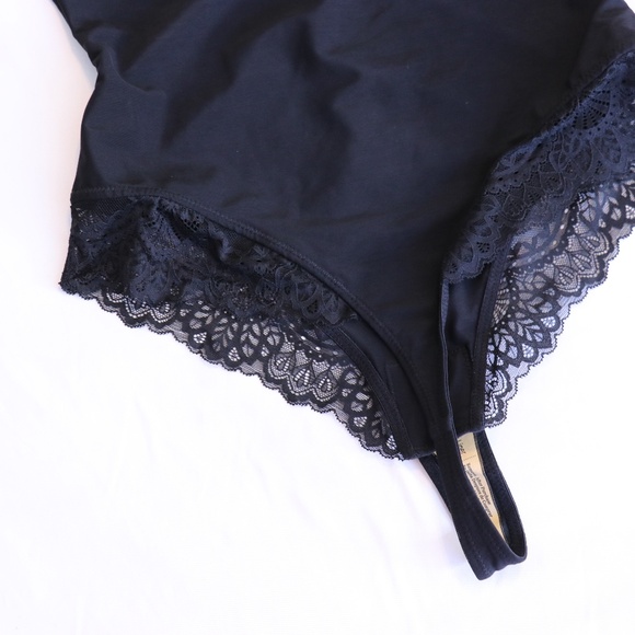 Popilush Shapewear Lace Deep V-Neck Sculpting Thong Bodysuit NWOT Large - Picture 5 of 9